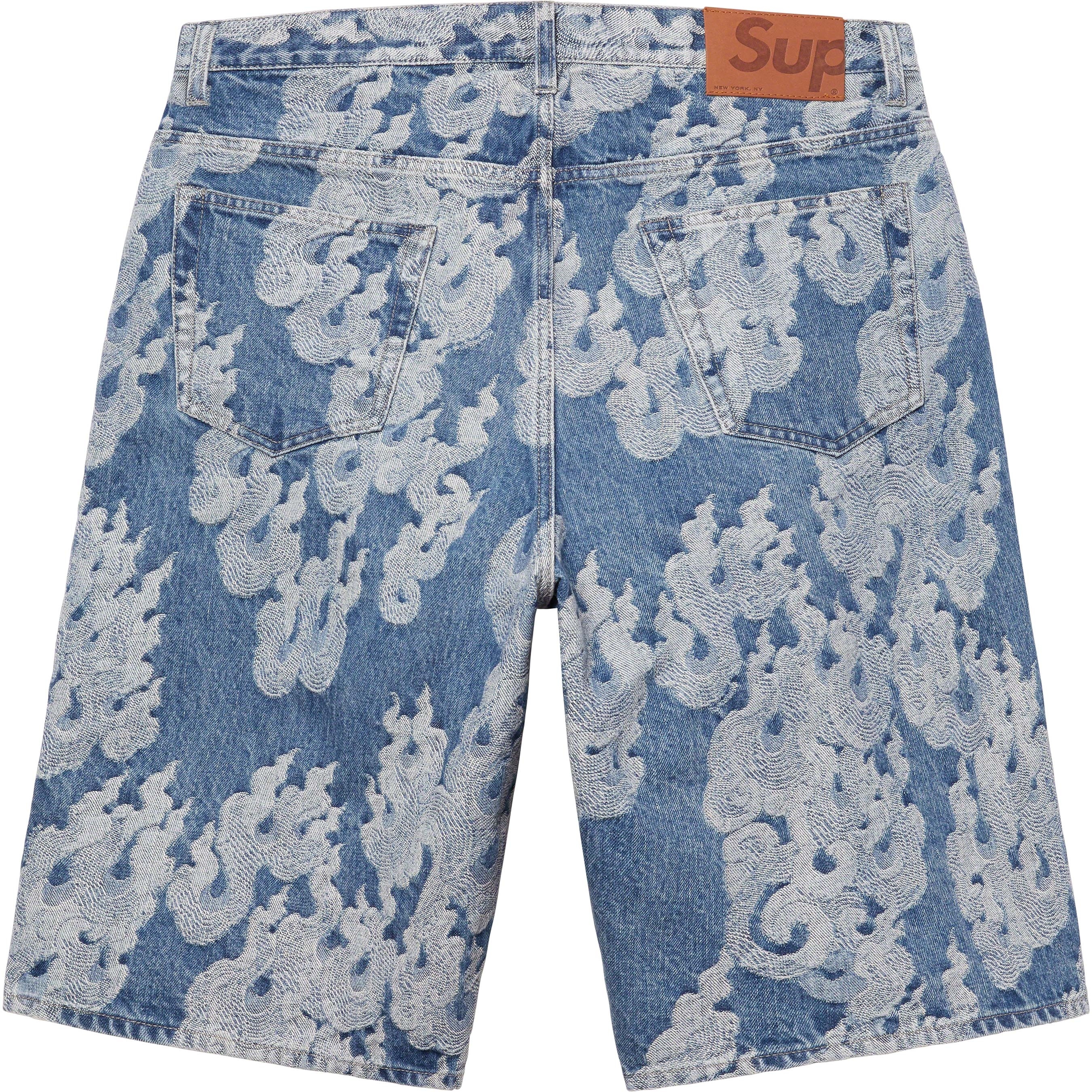 Flames Jacquard Baggy Denim Short view 8
